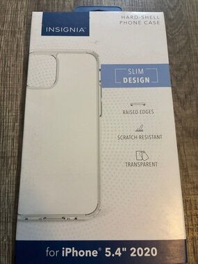 Insignia Transparent Hard-Shell Phone Case for iPhone 5.4" (2020) - Clear